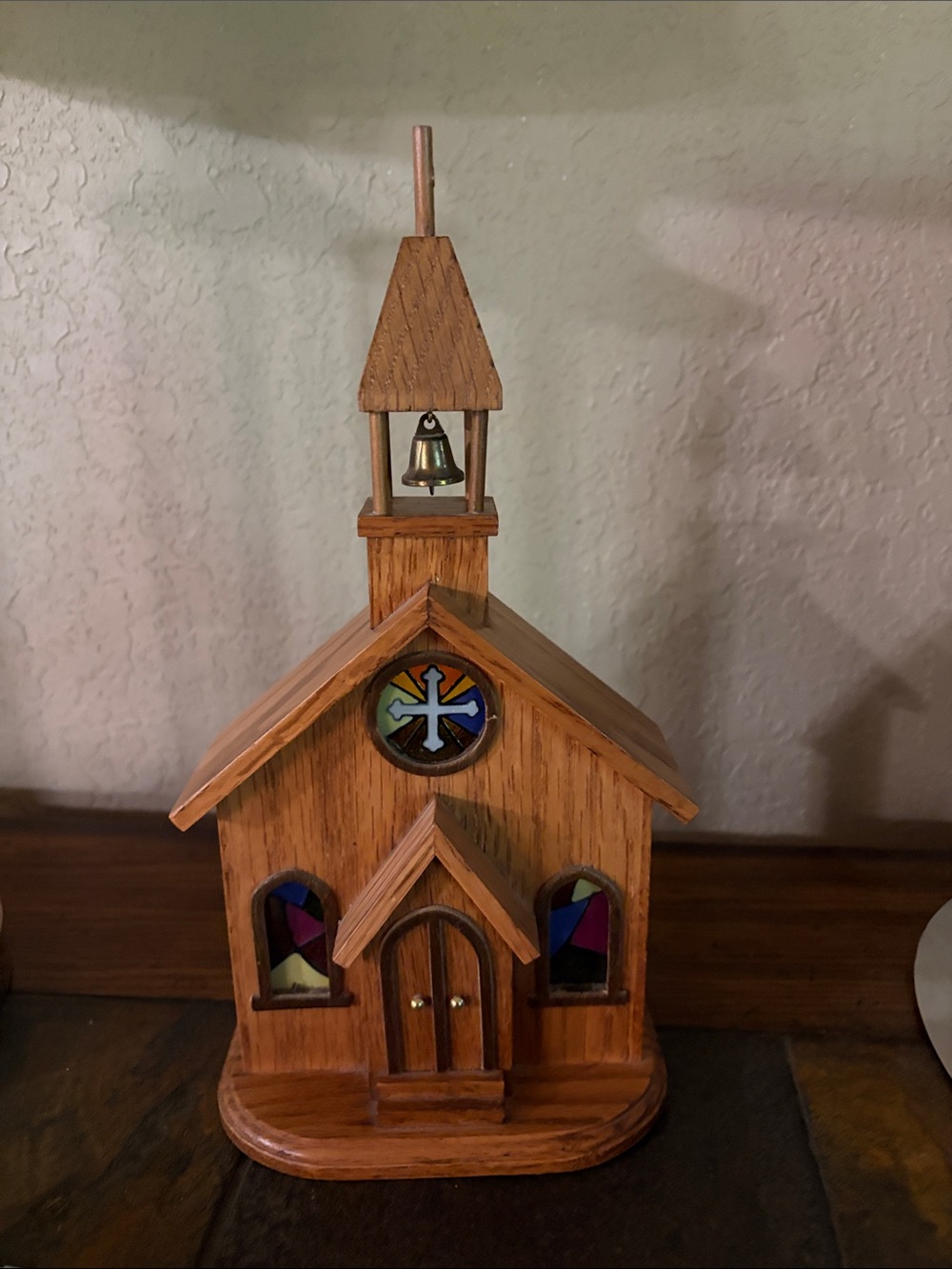 Wooden church music box